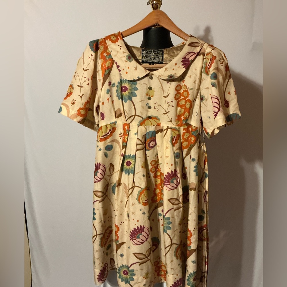 Floral Cream Mini Dress